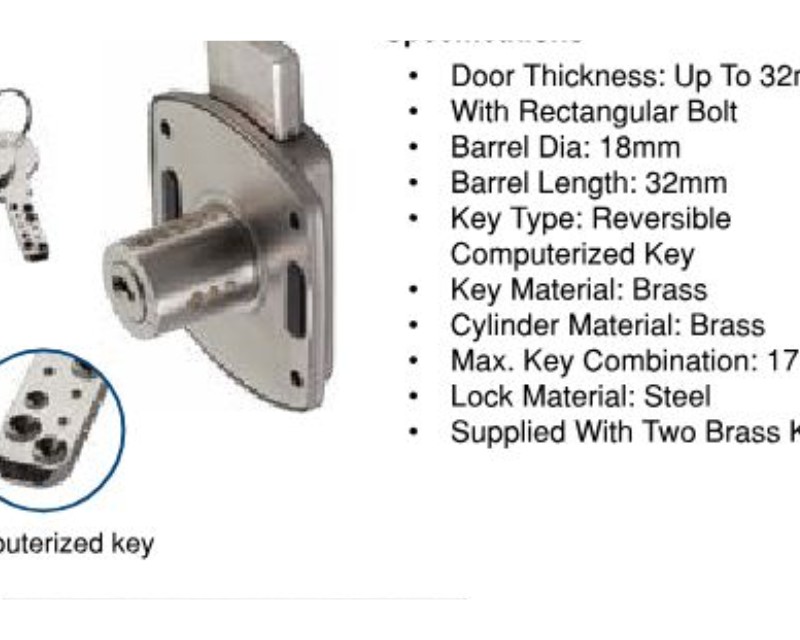 Regular Size Cupboard Lock (32mm)