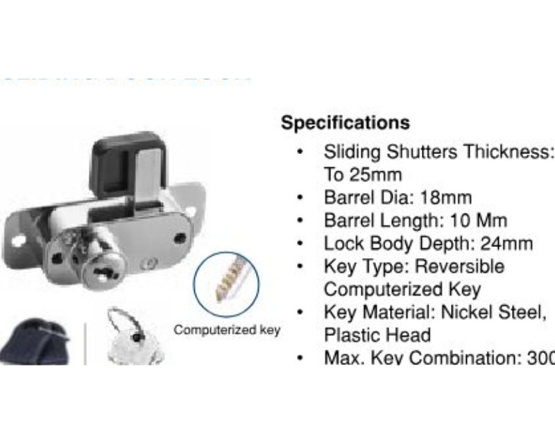 Twist & Turn Sliding Door Lock