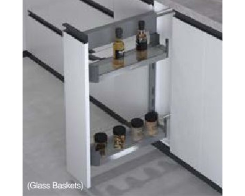 Bottle Pull-Out (Adjustable) - Glass Baskets